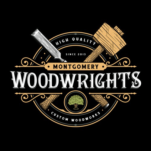 montgomery woodwrights woodworking logo